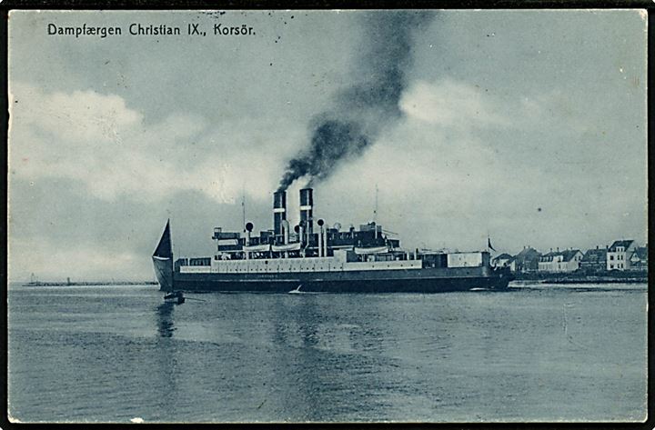 Christian IX, S/S, DSB jernbanefærge i Korsør. H. P. Jensen u/no.