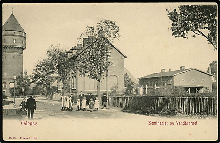 Odense, Seminarium og Vandtaarn. Stenders no. 856.