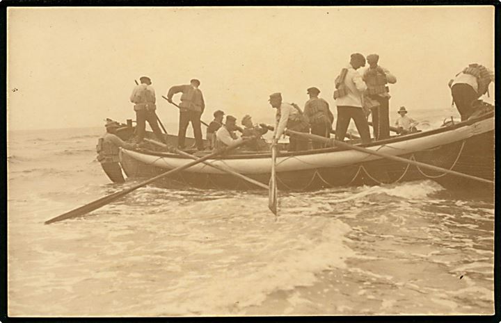 Fanø. Redningsbaad. Fotokort fra Fanø Fotohandel. No. 3389.