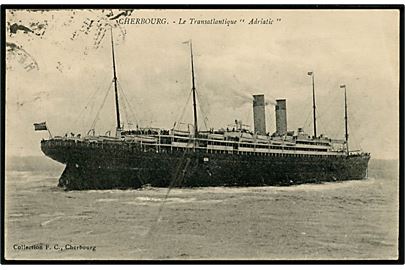 Adriatic, S/S, White Star Line i Cherbourg.