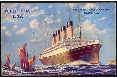 Olympic, S/S, White Star Line. Tegnet af Walter Thomas. 