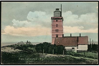 Nakkehoved fyr ved Gilleleje. Stenders no. 12411.