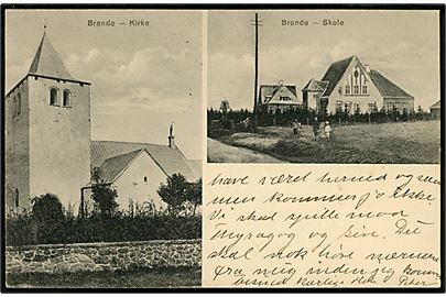 Brande, skole og kirke. No. 4568.