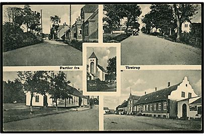 Tirstrup, partier med bl.a. kirke. N. Clemmensen no. W68.