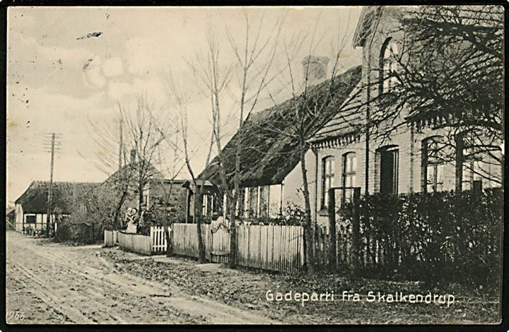 Skalkendrup, gadeparti. H. Nielsen, Aunslev. 