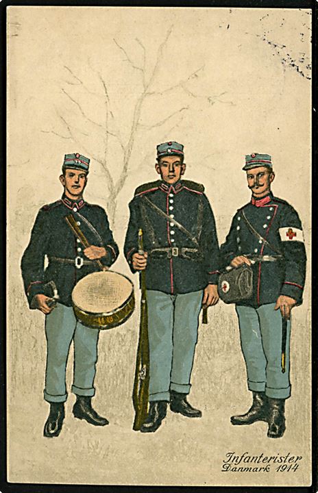 Danske Infanterister 1914. A. Giese U/no.