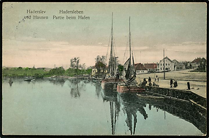 Haderslev, havnen med sejlskibe. No. 17143.