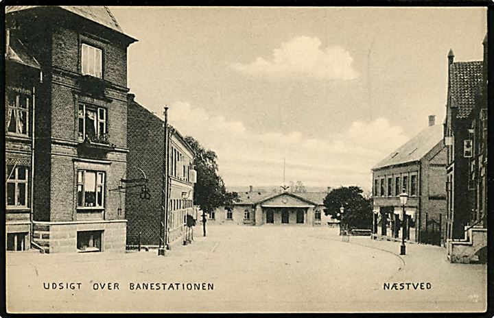 Næstved, jernbanestation. E. Larsen Demuth u/no.