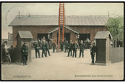 Købh., Brandstationen paa Kløvermarksvej. Stenders no. 3178.