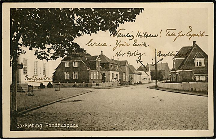 Sakskøbing, Raadhusgade. Stenders 58340.