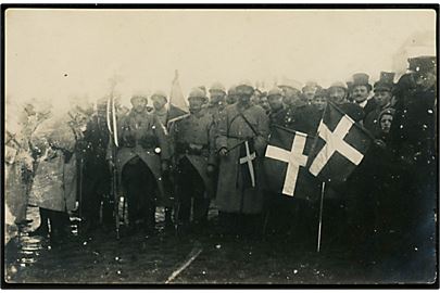 Genforening. Franske CIS styrker ankommer til Aabenraa i afstemningsperioden. Fotokort u/no.