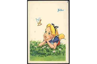 Walt Disney. Alice fra Alice i Eventyrland. Fransk reklame for Tobler chokolade. Georges Lang, Paris u/no.