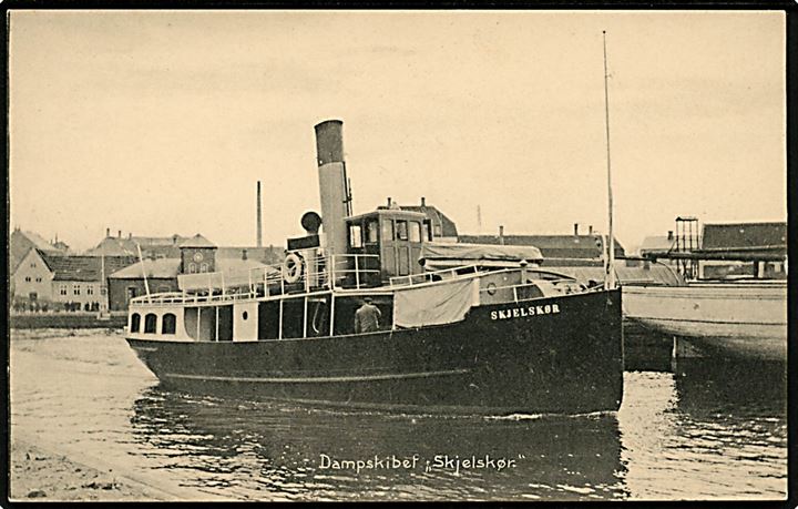 Skjelskør, S/S, dampfærge i Skælskør. I. Gjellebøl no. 38138.