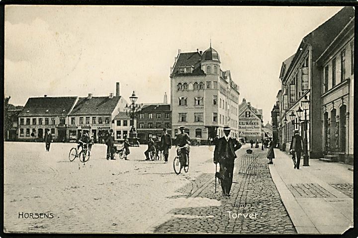 Horsens. Torvet. Stenders no. 7826. Mangler lille del af hjørne. 