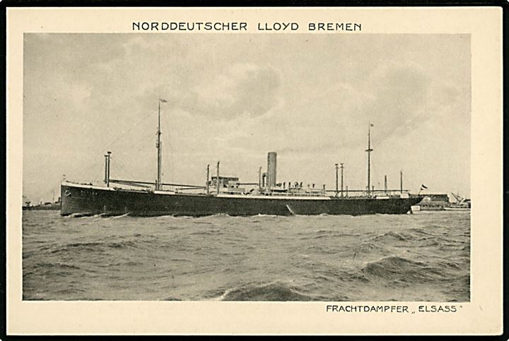 Elsass, S/S, Norddeutscher Lloyd fragtskib. Interneret i Pago-Pago, Samoa 1914.