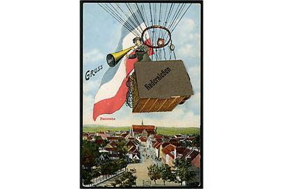 Haderslev, Gruss aus med luftballon og fotolomme. M. Glückstadt & Münden no. 53452