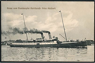 Prinz Adalbert, S/S, tysk postdampskib på ruten Kiel - Korsør. C. Reese u/no.