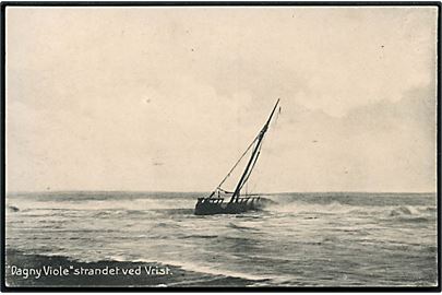 Dagny Viole, fiskefartøj af Lemvig, forlist ved Vrist d. 13.1.1908. Stenders no. 13544.