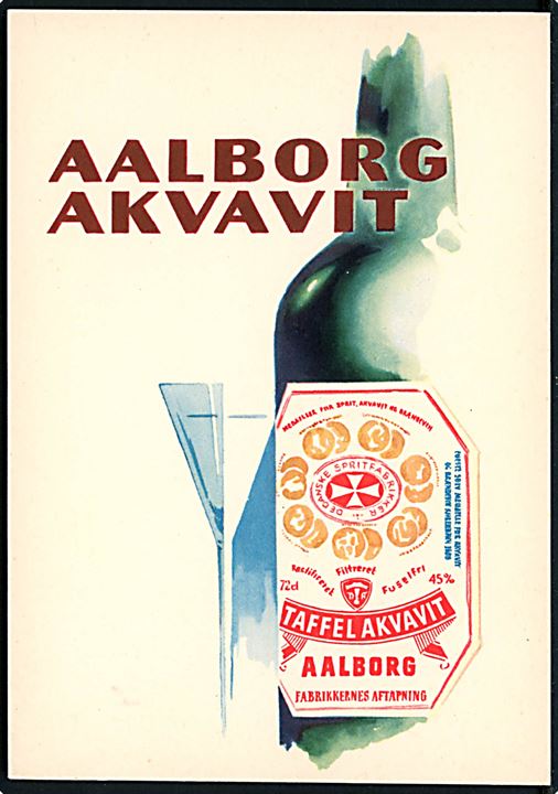 Aalborg Akvavit. Reklamekort An. 290/52. F. E. Bording u/no.