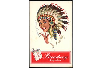 Broadway Superfine cigaretter. Reklamekort fra American Tobacco Company No. 555-5425.