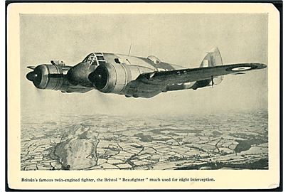 Royal Air Force Beaufighter natjager. Propagandakort.