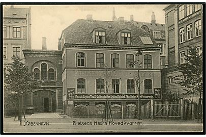 Frederiksberg. Frederiksberg Allé 9, Frelsens Hærs Hovedkvarter. Stueetagen lejet ud til The forretning! A. Nielsen no. 8945.