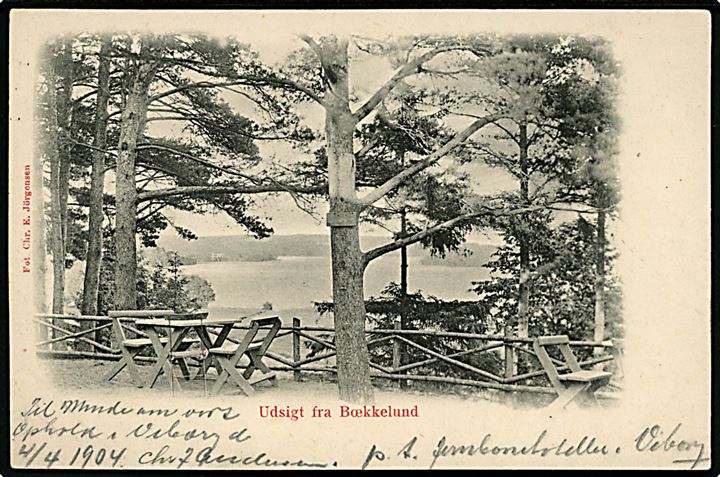 Bækkelund Pavillon, udsigt. Chr. E. Jörgensen u/no. 