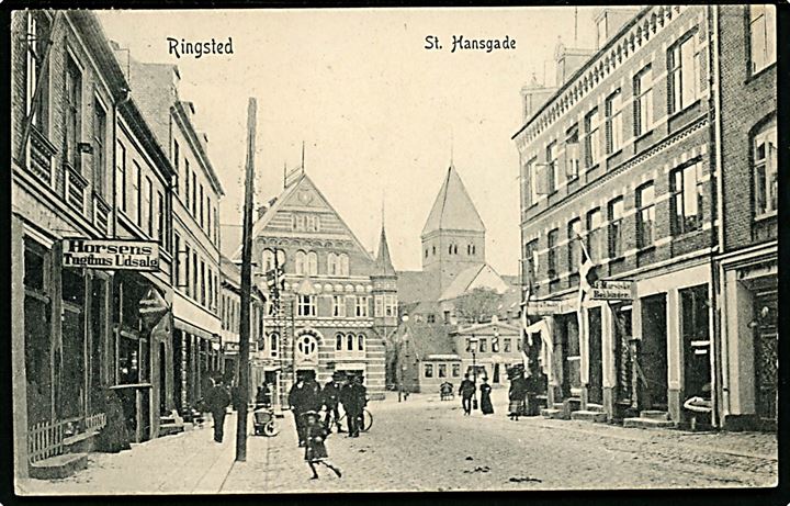 Ringsted, St. Hansgade med Horsens Tugthus Udsalg. P. Alstrup no. 2713.