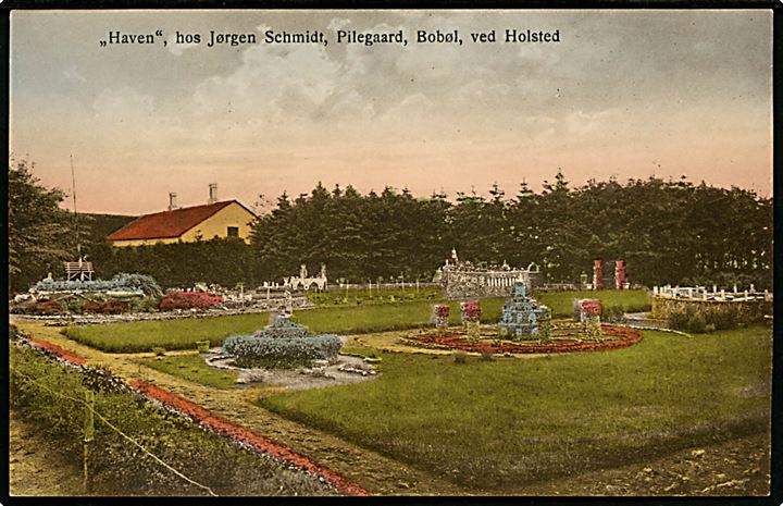 Holsted, Bobøl, Jørgen Schmidts haven i Pilegaard. A. Lauridsen u/no.