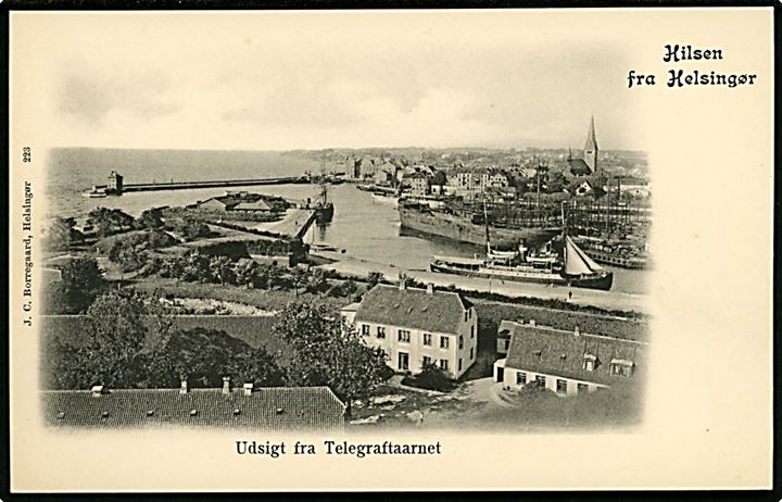 Helsingør. Udsigt fra Telegraftaarnet. J.C. Borregaard no. 223.