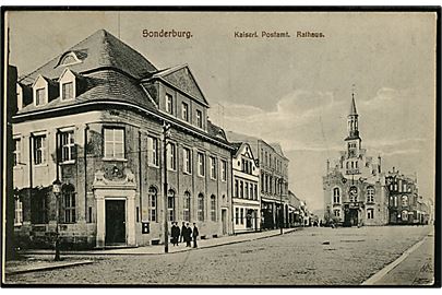 Sønderborg, det kejserlige posthus og rådhus. Th. Lau no. 531.