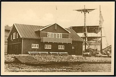 Aabenraa Roklubs bådehus. Stenders no. 64017.