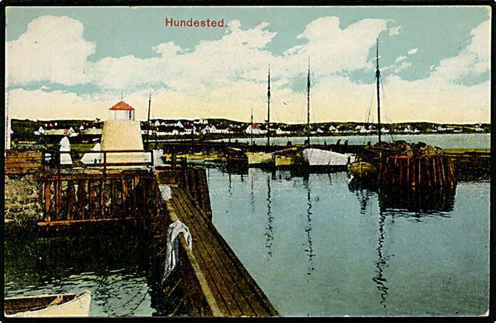 Hundested, havn med havnefyr. A. Vincent no. 539.