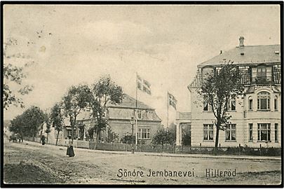 Hillerød. Søndre Jernbanevej. Knud Poulsens Boghandel no. Hillerød 16.