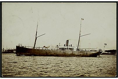 Nishnij Novgorod, S/S, DFDS dampskib. Forlist ved Tanafjord på rejse til Arkhangelsk i juni 1914. Fotokort u/no.