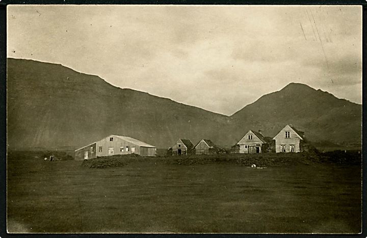 Island, Höfn i Borgarfjörður. Fotokort dateret 29.7.1932. U/no.