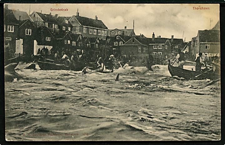 Thorshavn, Grindedrab. U/no. Skjold i højre side.