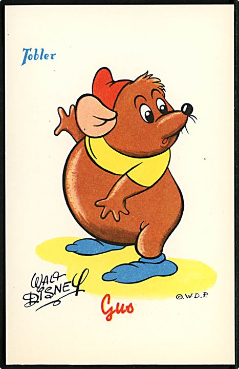 Walt Disney. Musen Bum fra Askepot. Fransk reklame for “Tobler” chokolade. Georges Lang, Paris u/no.