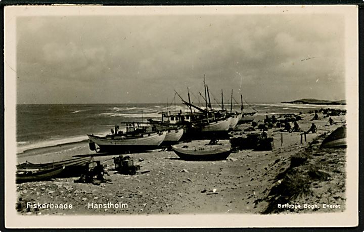 Hanstholm. Fiskerbådene. Fotokort Ballebys Bogh. no. 120.