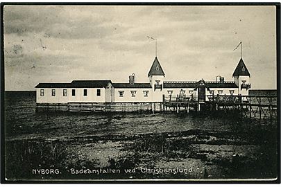 Nyborg. Badeanstalten ved Christianslund. K. Monberg no. 22921.