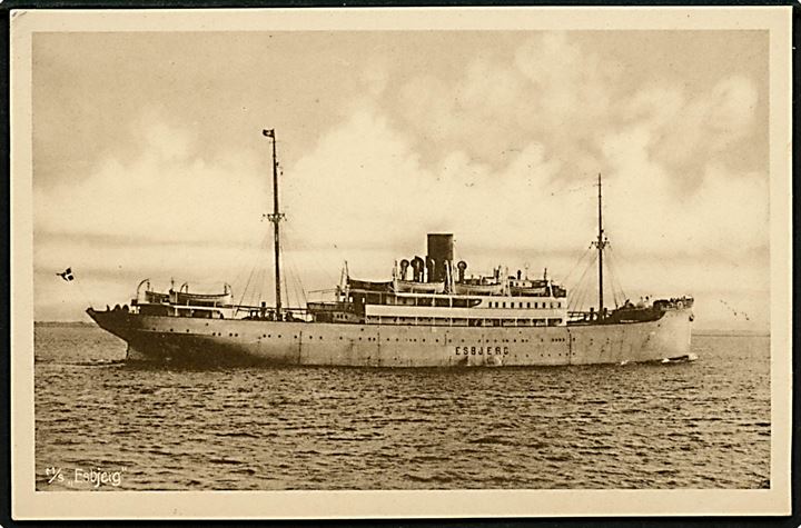 Esbjerg, S/S, DFDS Englandsbåd. Stenders no. 63087.