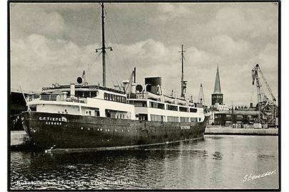 C. F. Tietgen, M/S, DFDS rutebåd i Aarhus havn. Stenders Aarhus no. 1073K. 