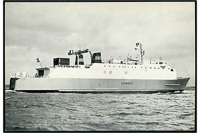 Surrey, M/S, DFDS fragtfærge. Reklamekort u/no.