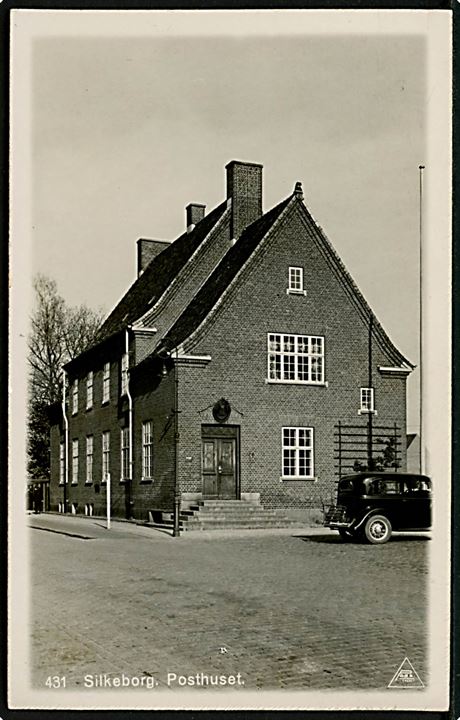 Silkeborg posthus. Fotokort Pors no. 431.