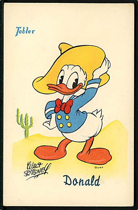 Walt Disney: Donald (Anders And). med fransk reklame for “Tobler” chocolade. Georges Lang, Paris u/no.