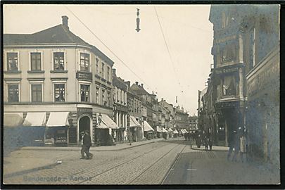 Aarhus. Søndergade. Fotokort Edv. Monsrud, Leonar no. 24x6.