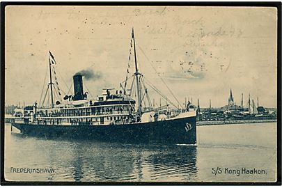 Kong Haakon, S/S, DFDS dampskib i Frederikshavn. Stenders no. 13701b.