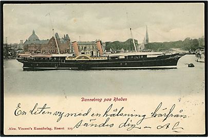 Dannebrog, kongeskibet ved København. A. Vincent no. 129.