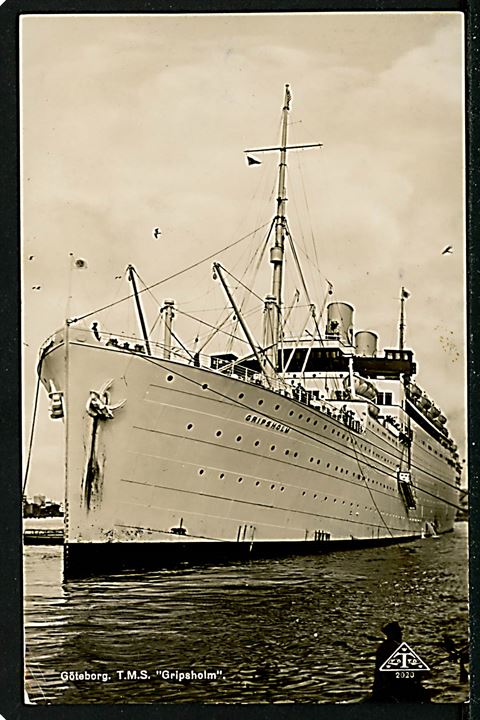 Gripsholm, M/S, Svensk Amerika Linie i Göteborg. T. Foto no. 2020.