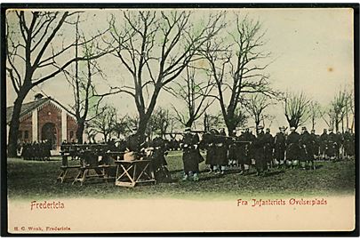 Fredericia, Infanteriets Øvelsesplads. H. C. Wenk u/no. Ældre kort benyttet i 1915.